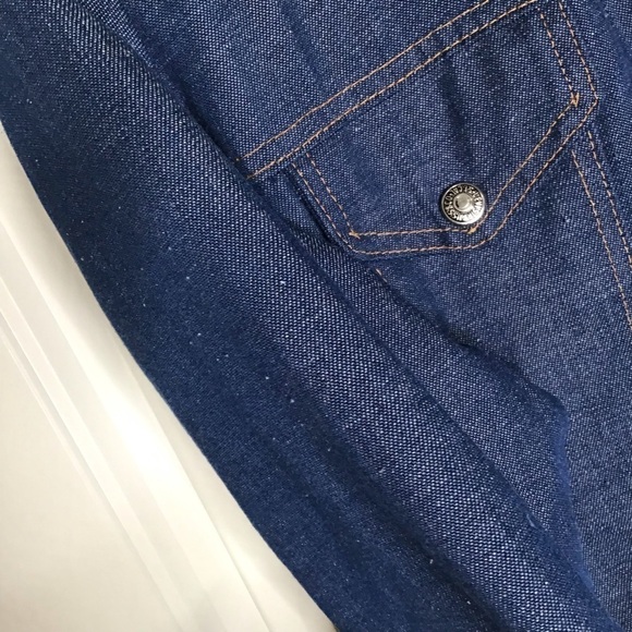 Vintage 70’s Levi’s Orange Tab Sherpa Lined Dark Blue Denim Jacket. - Picture 6 of 16